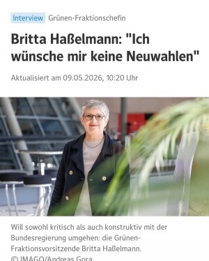 Einer der neuesten Instagram-Posts von Britta Haßelmann